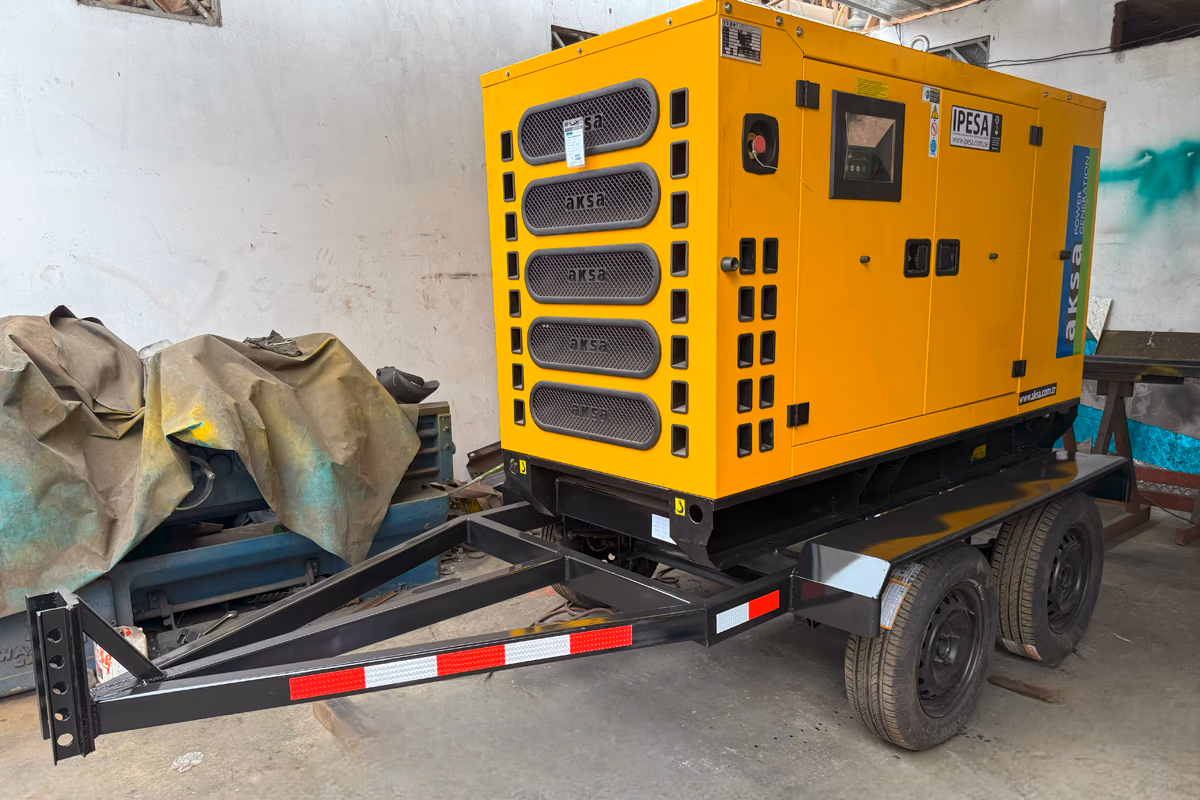 Remolque con llantas fijas